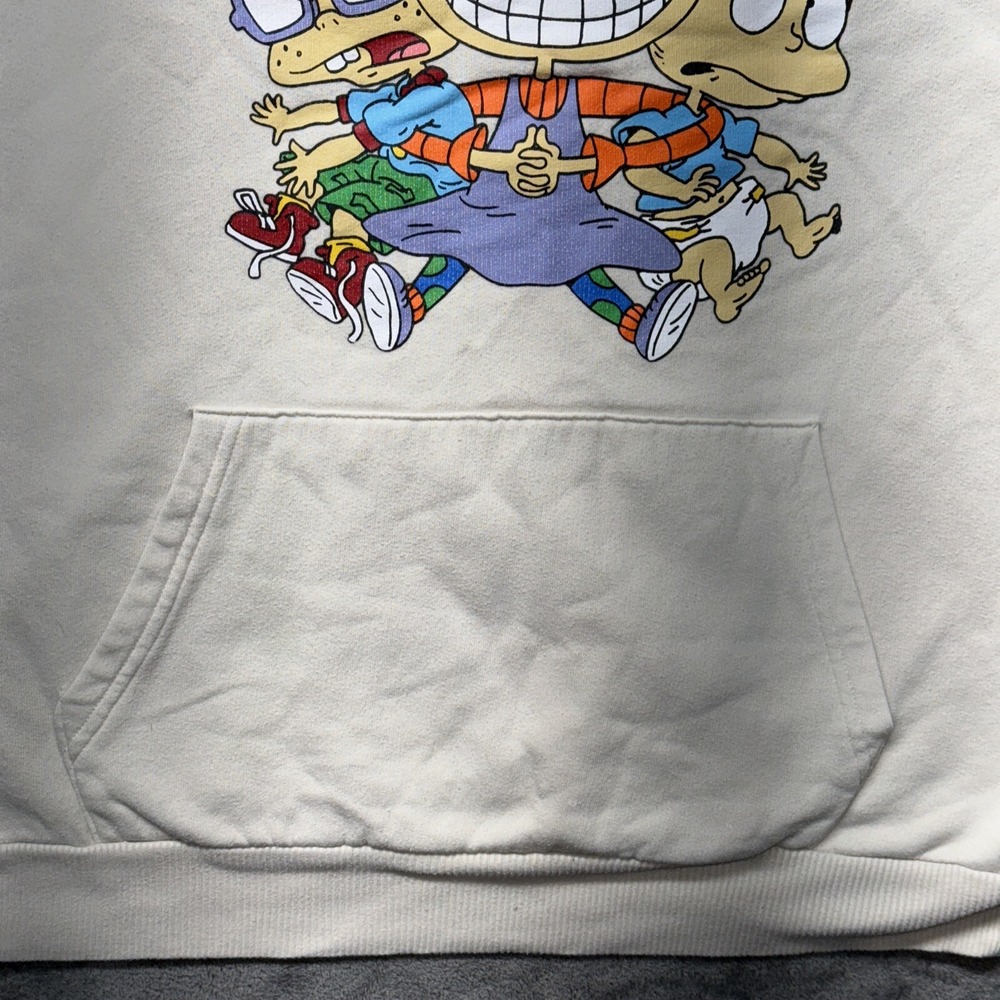 Nickelodeon Rugrats Mens Hoodie‎ Small Beige Sweatshirt Pullover Sweater - Picture 6 of 15